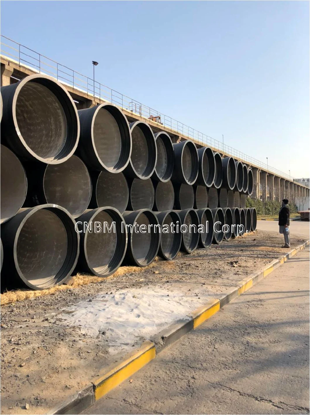 Ductile Cast Iron Pipes with Red Epoxy Coating