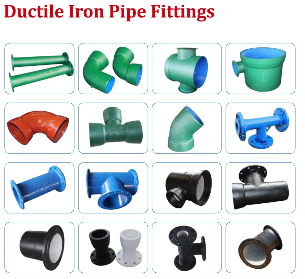 Ductile Iron Pipes Fittings Bend 45 Degree