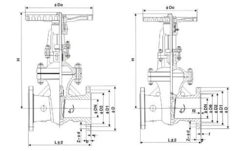 F4 Cast Iron Cast Steel Flanged Gate Valve