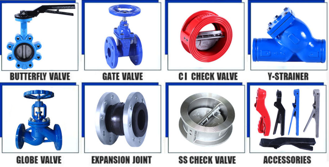 ANSI JIS Ductile Iron/Cast Iron EPDM NBR Seat Wafer Type Butterfly Valve with Single Stem