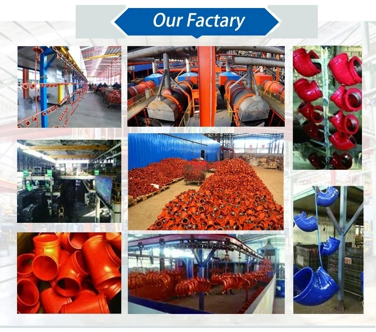 China Ductile Iron Grooved Pipe Fittings Casting Iron Flexible Coupling Rigid Grooved Coupling