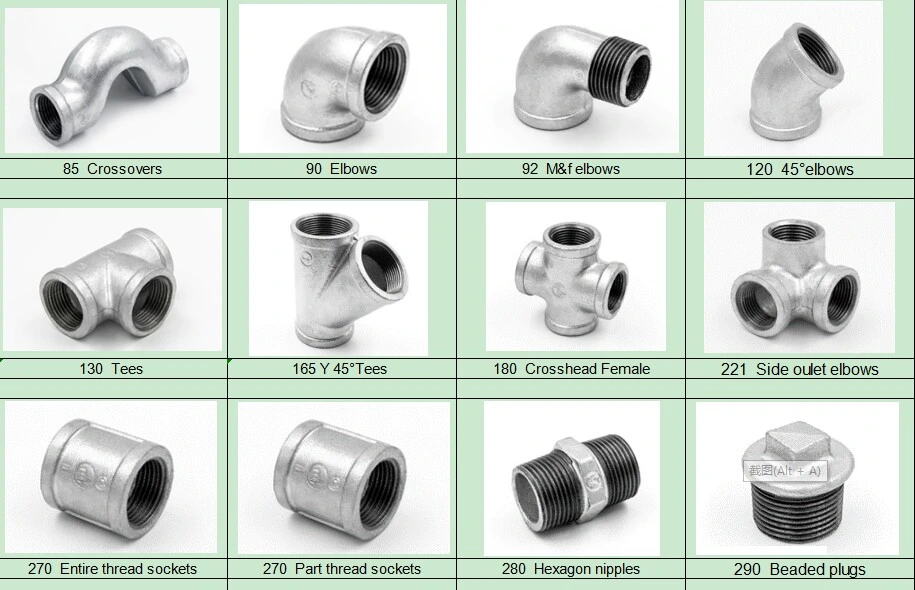 Malleable Iron Pipe Fittings, Plumbing Fittings - Long Sweep Bend