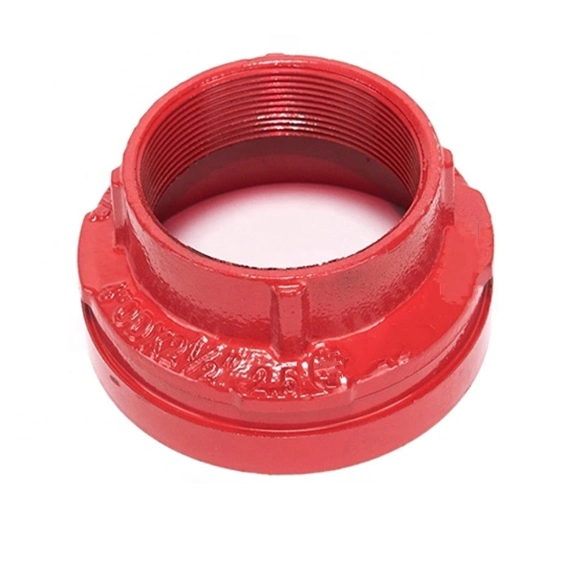 FM UL Approved Ductile Cast Iron Grooved Pipe Fitting Grooved Concentric Reducer with Female Thread