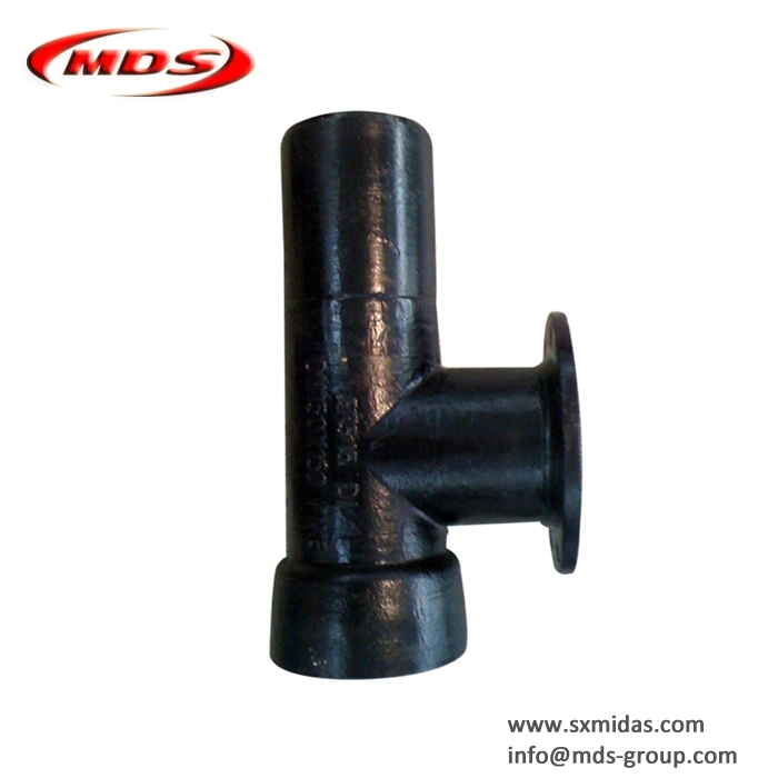 ISO2531 En545, En598, BS4772 Ductile Cast Iron Socket-Spigot Tee with Flange Branch