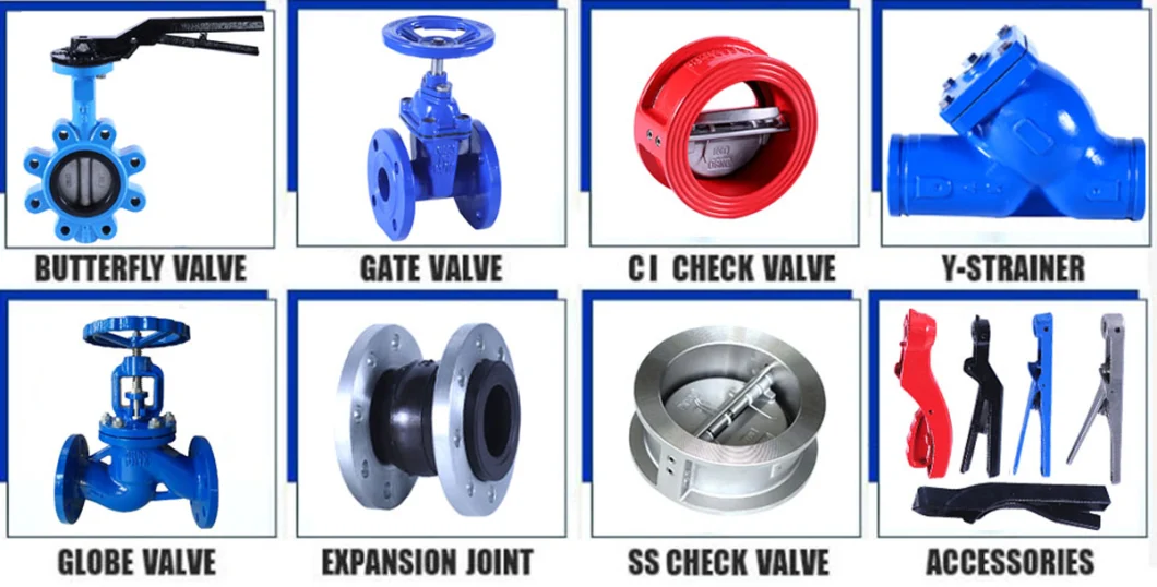 DIN ANSI Ductile Iron/Cast Iron EPDM NBR Seat Wafer Type Butterfly Valve with Single Stem