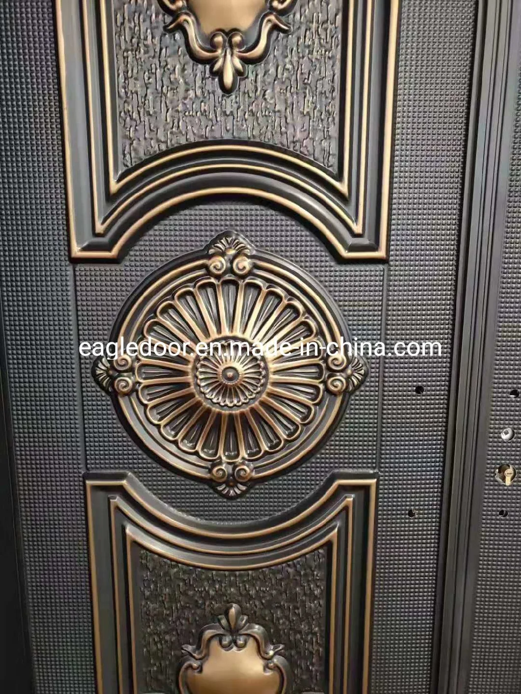 Luxury Royal Security Steel Single Door Cast Aluminum Door Iron Entry Door for Wholesale