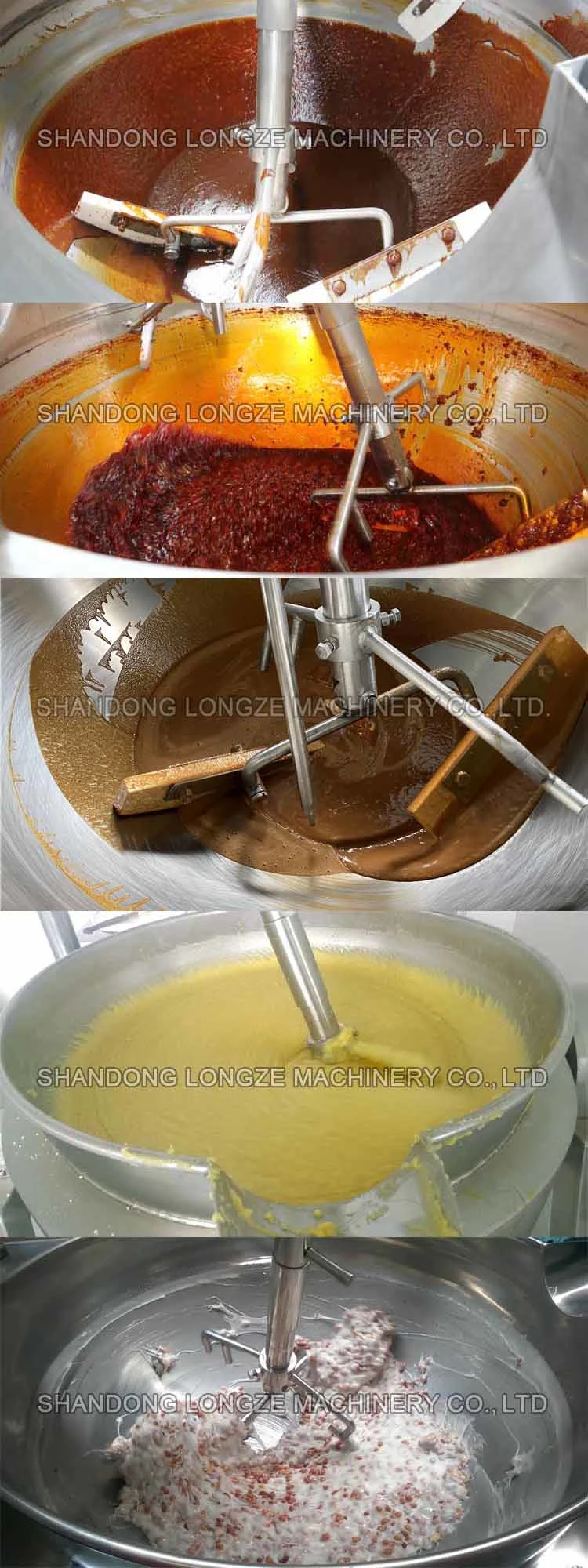 Ce Approved Industrial Gas Electric Chocolate Paste Making Machine Jacketed Kettle Mixer Cooking Kettle for Sale