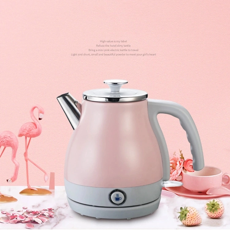 Portable 304 Stainless Steel National 1L Small Mini Travel Automatic Electric Kettle with LED