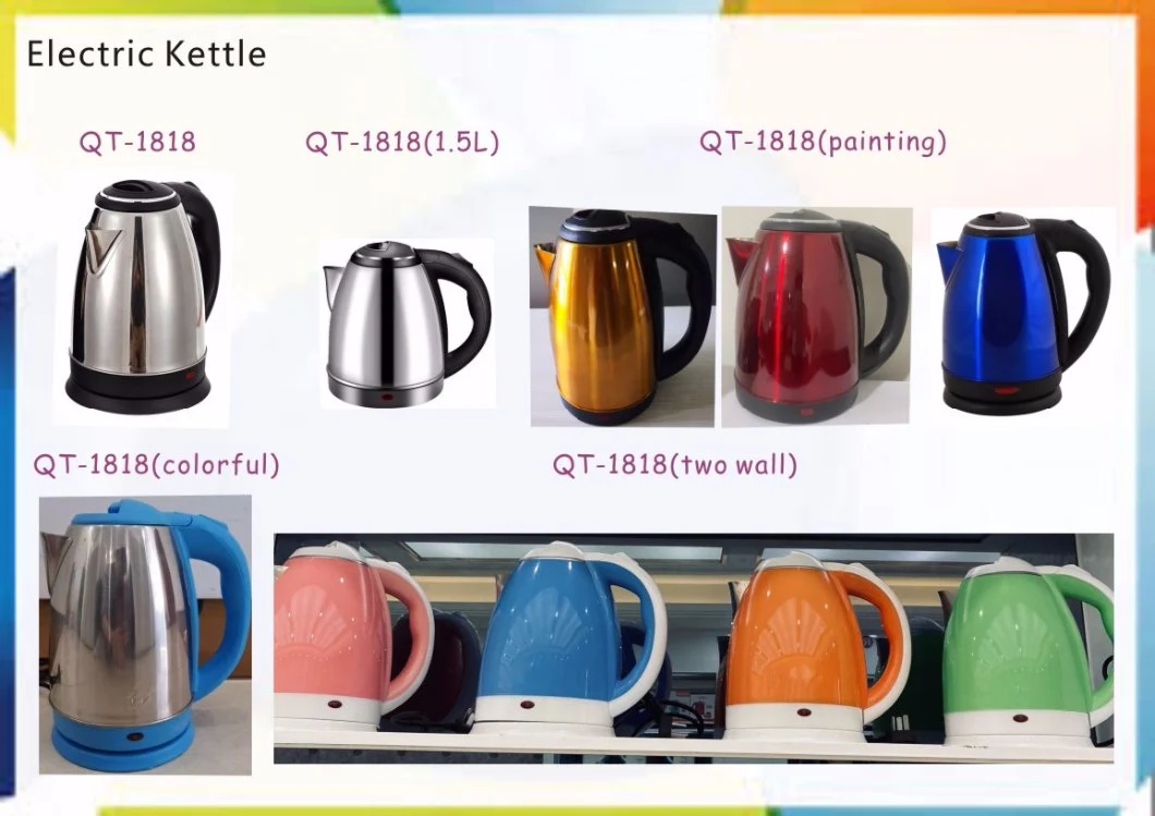 1.8 L 201 304 Stainless Steel Portable Water Electric Kettle
