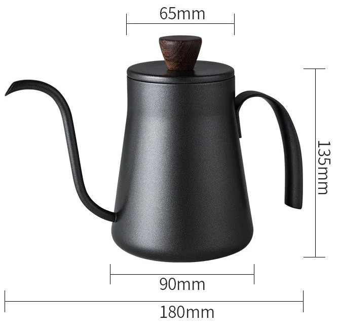 Cdp04016bk1 400ml Coffee Drip Kettle Gooseneck Pour Over Coffee Maker Coffee Tea Pot with Heavy Handle