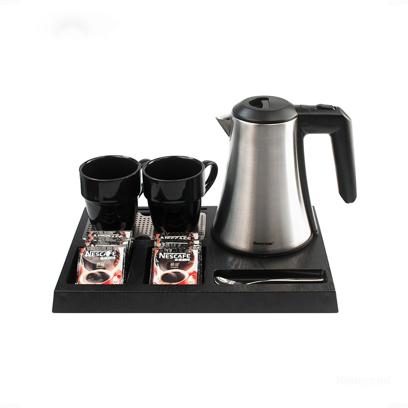 Melamine Tray for Hotel Cordless Stainless Steel Electric Kettle
