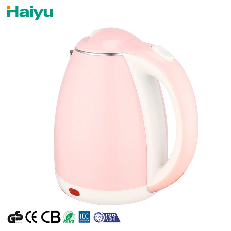 Electric Kettle, 1.8 L Double Wall Water Kettle with 304 Stainless Steel, 1500W Fast Boiling Cordless with Auto Shut-off & Boil Dry Protection, BPA Free, Pink