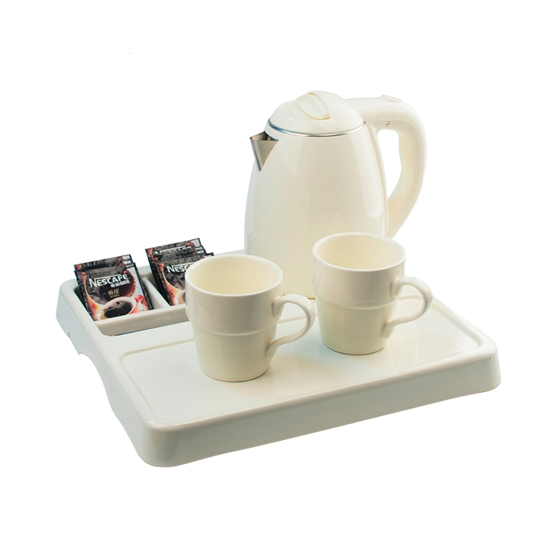 Hotel and Restaurant Supplies Electric Water Kettle and Service Tray and Sachet Holder Set