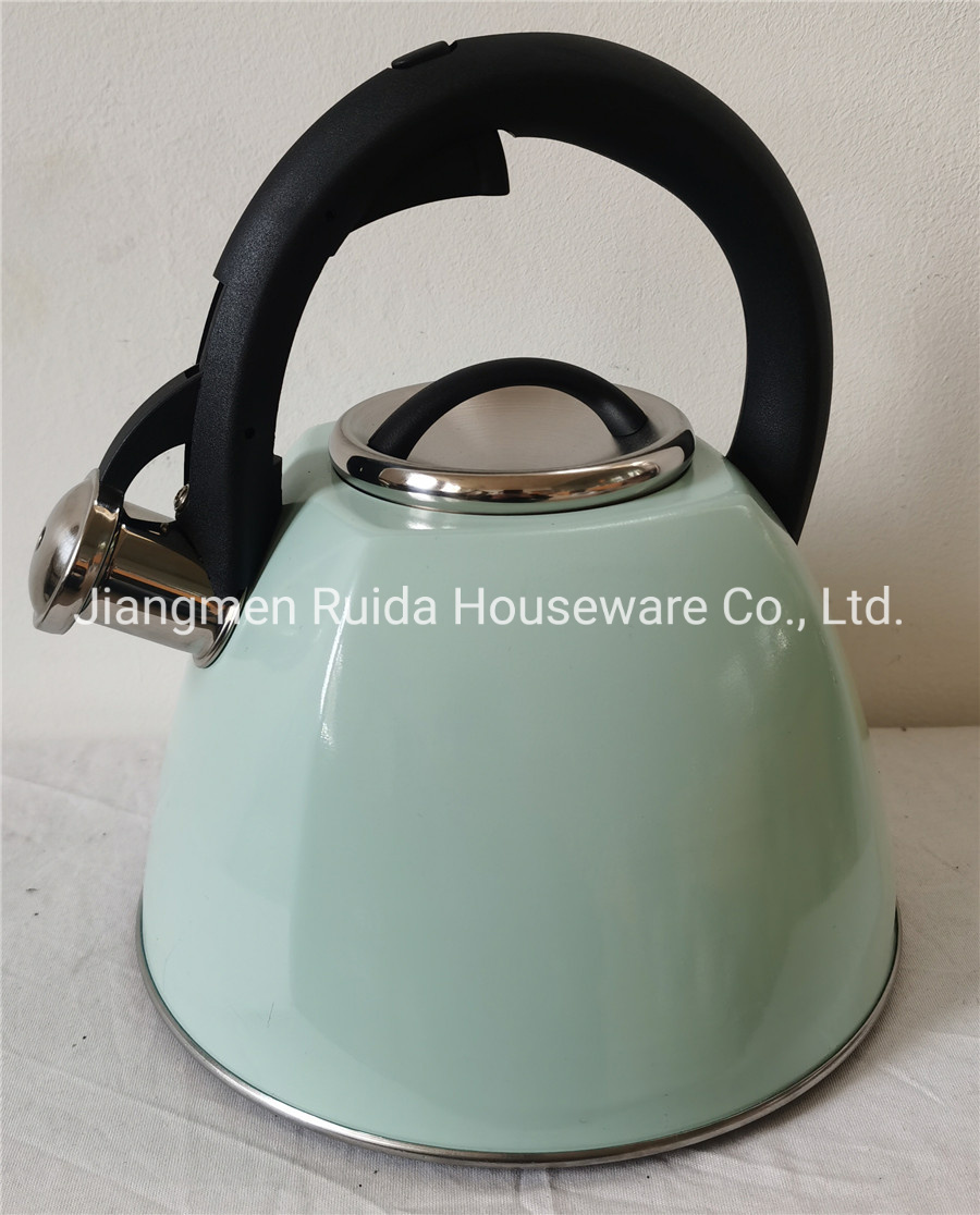 Series Color Painting Kettles 3.0 Liter Stainless Steel Whistling Tea Pot in Soft Touch Handles