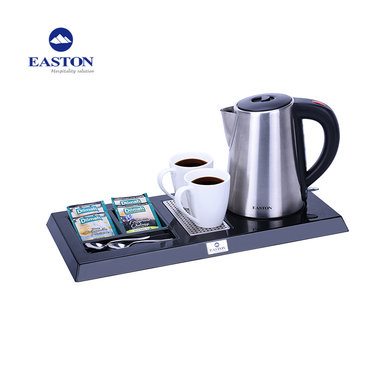 Hotel Electric Kettle with Wooden Amenity Tray