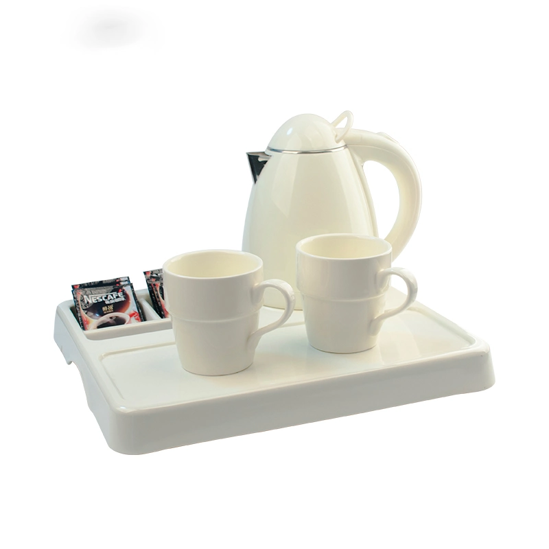 Hotel and Restaurant Supplies Electric Water Kettle and Service Tray and Sachet Holder Set
