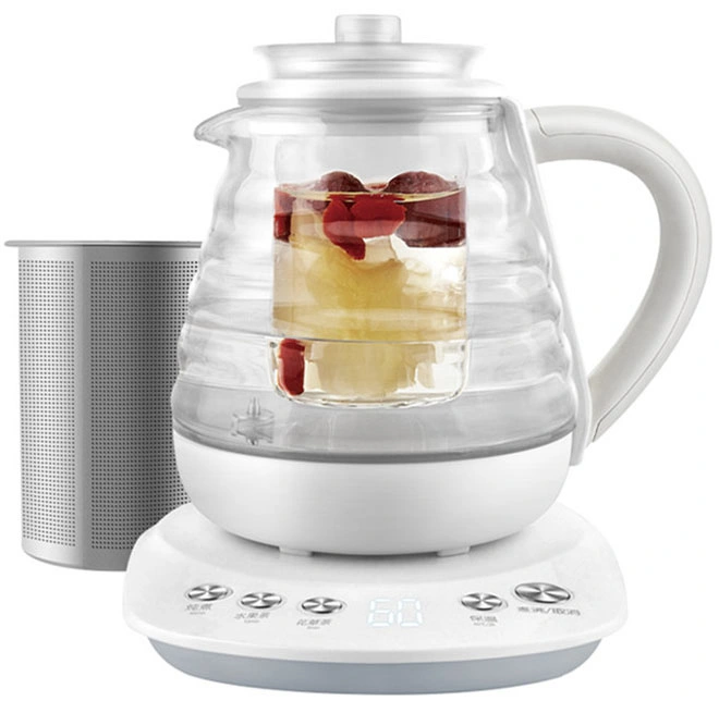 0.8L Glass Electric Health Kettle with Tea Filter