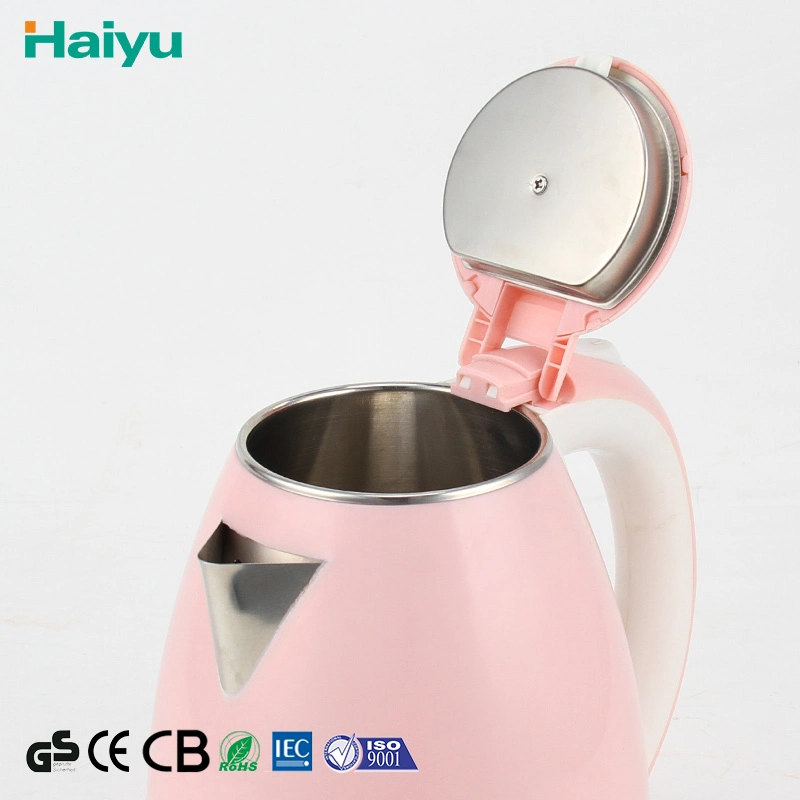 Electric Kettle, 1.8 L Double Wall Water Kettle with 304 Stainless Steel, 1500W Fast Boiling Cordless with Auto Shut-off & Boil Dry Protection, BPA Free, Pink