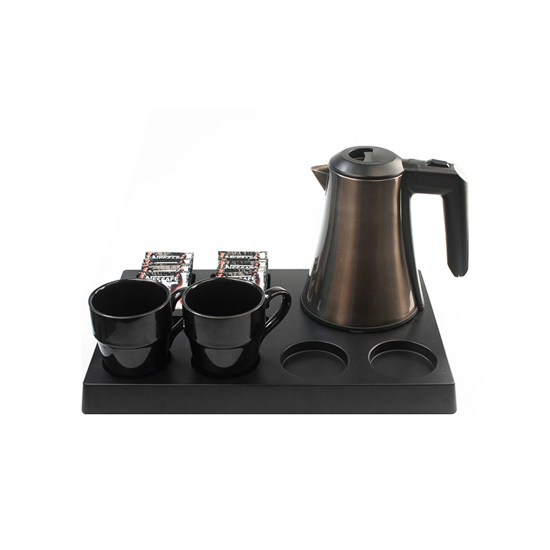 Hotel Room 0.8L Stainless Electric Kettle Tea Tray with Drawer