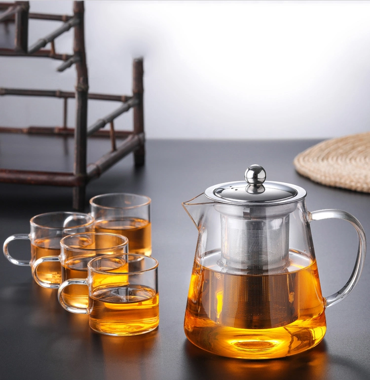 Wholesale Borosilicate Glass Teapot Tea Infuser Kettle Glass Cup Tea