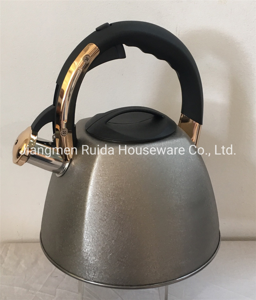 Series Color Painting Kettles 3.0 Liter Stainless Steel Whistling Tea Pot in Soft Touch Handles