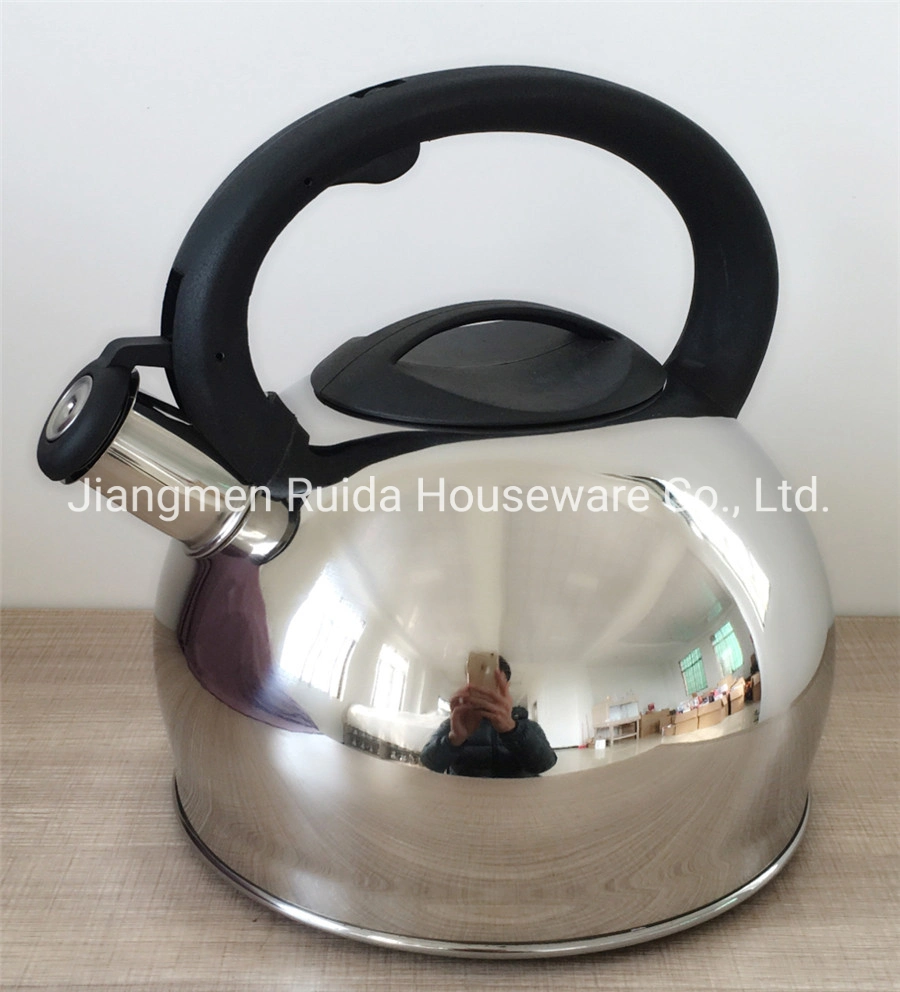 Whistling Kettle on Sale 4.0L 3.0 Liter Stainless Steel Whistling Kettle with Black Handle