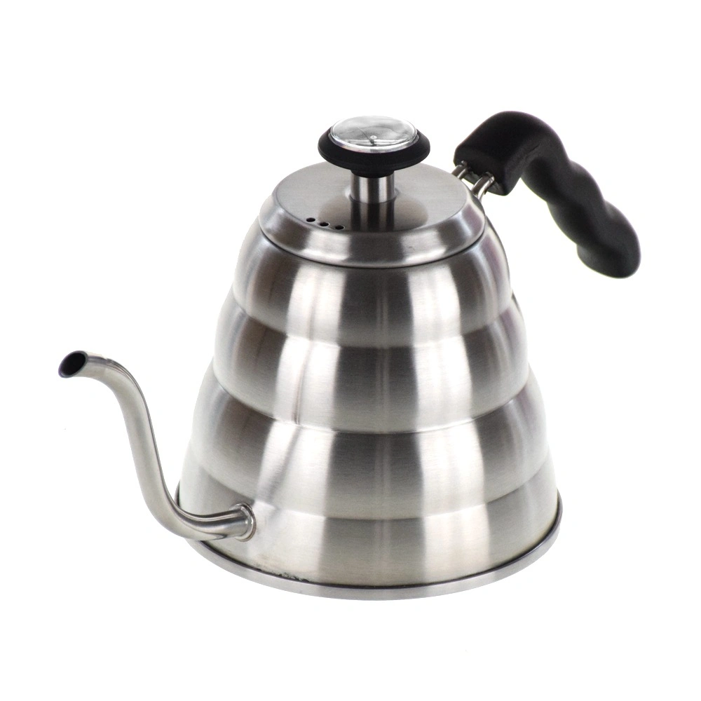 Gooseneck Kettle, 40oz Coffee Pour Over Kettle with Built-in Thermometer Stainless Steel Kettle Coffee Tea Pots Triple Layered Base Coffee Kettle Esg13851