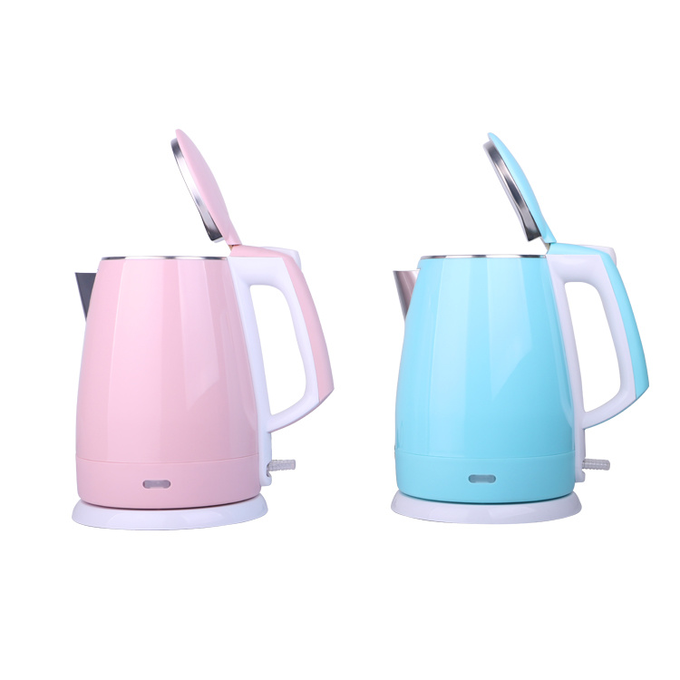 2L Electric Kettle, Double Wall 100% Stainless Steel Cool Touch Tea Kettle with 1500W Fast Boiling Heater, Cordless with Auto Shut-off & Boil Dry Protection