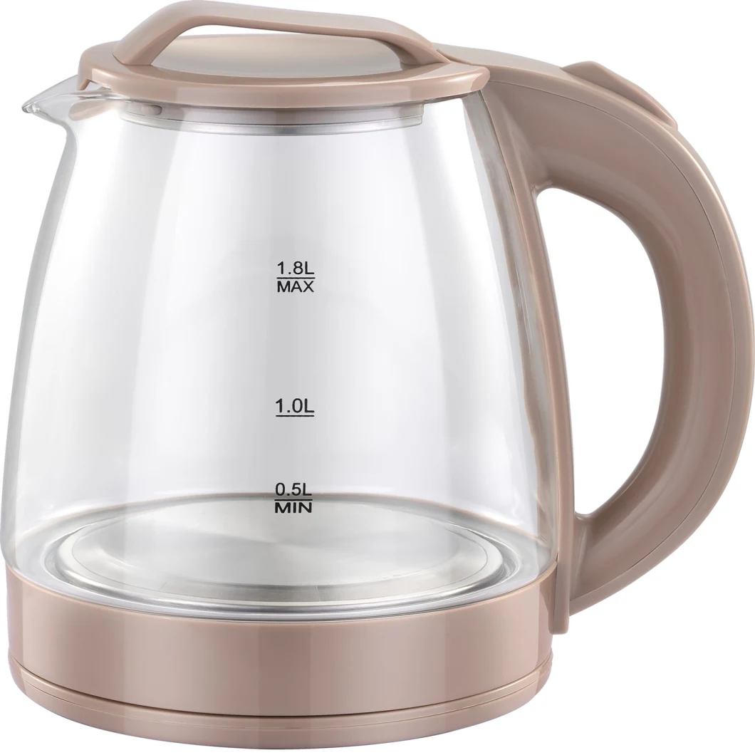 Hot Selling Main Products 1.8L Light Blue New PP High Borosilicate Glass Electric Kettle Safe Automatic Power off