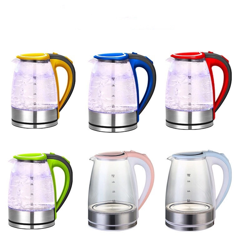 Hot Selling Portable Kitchen Appliances LED Electrical Glass Tea Pot Water Kettle