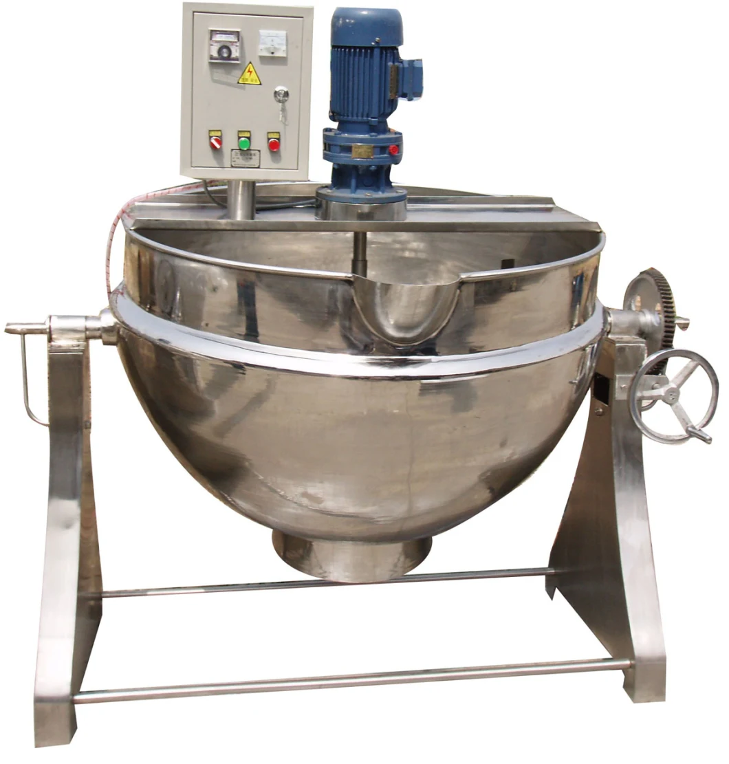 Electric /Steam Heating Cooking Kettle Jacket Kettle with Mixer