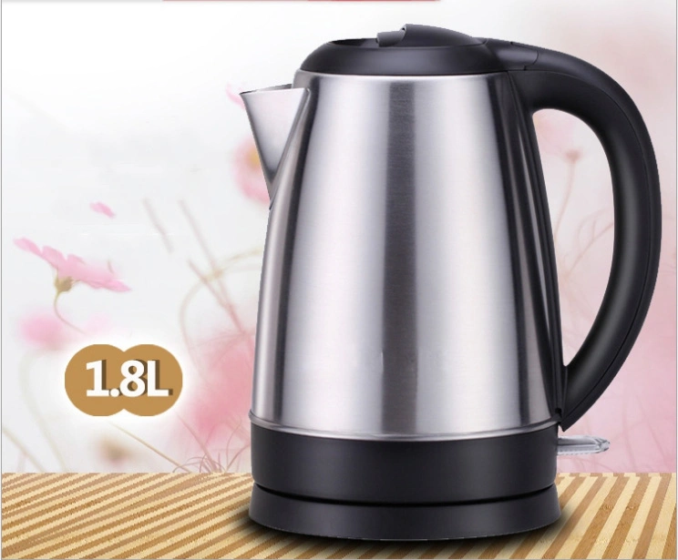 Silver 304 Stainless Steel Cordless Water Electric Kettle Quiet Boil Kettle Automatic Kettle