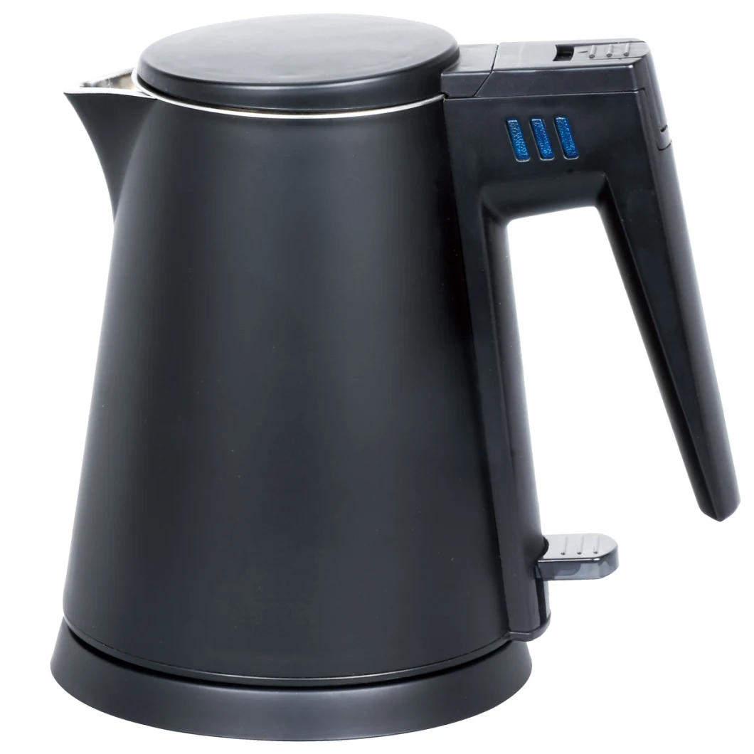 Hotel Black Plastic Electric Kettle with Tray Set