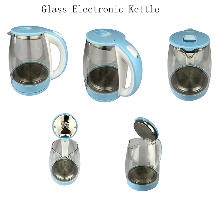 Hot Selling Main Products 1.8L Light Blue New PP High Borosilicate Glass Electric Kettle Safe Automatic Power off