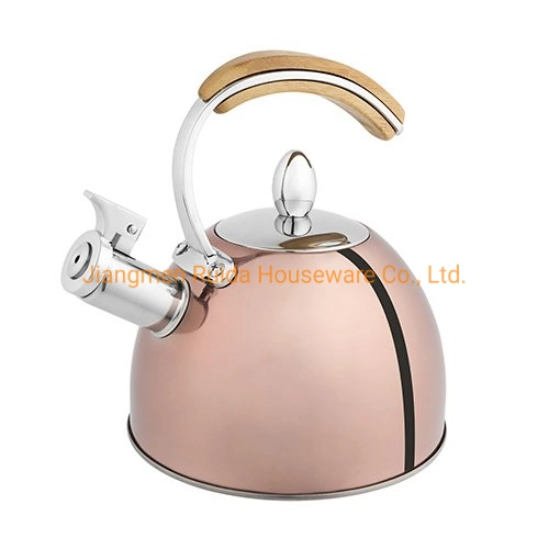 High Quality Soft Touch Handle Stainless Steel Whistling Kettle Tea Kettle with Red Painting