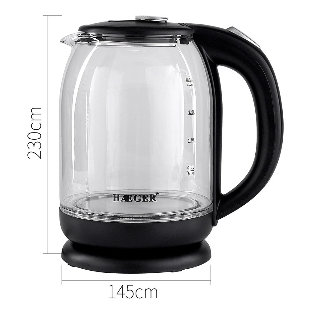 360 Auto Switch Boil-Dry Protection Glass Electric Kettle