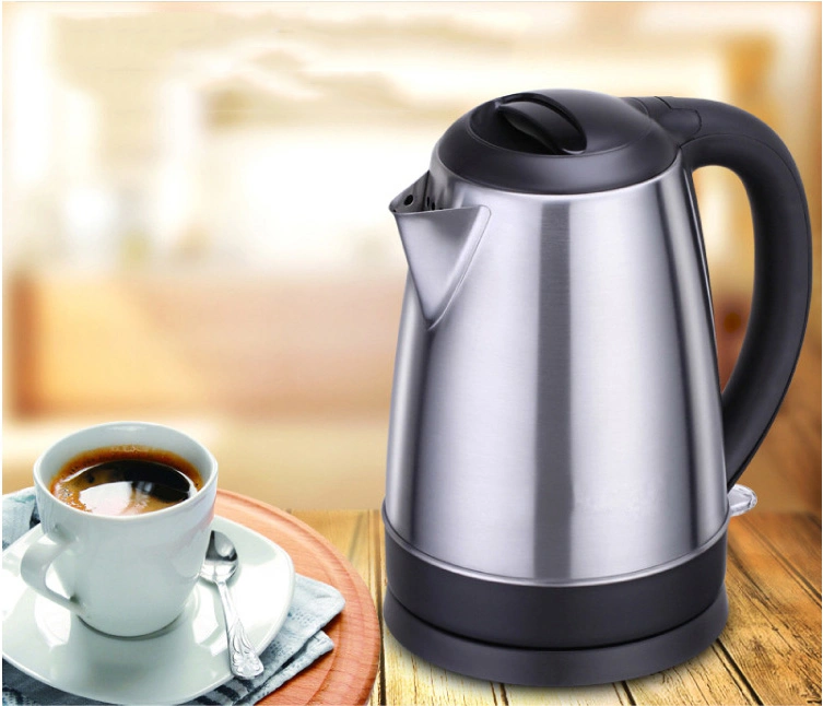Silver 304 Stainless Steel Cordless Water Electric Kettle Quiet Boil Kettle Automatic Kettle