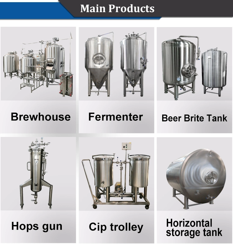 Beer Brewing Equipment Saccharification System Mash Tun, Lauter Tun, Boiling Kettle, Whirlpool Kettle