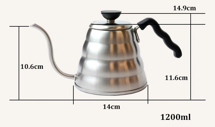 1.2L Kitchen Accessories Electric Kettle Coffee Pot with Thermometer Coffee Kettle