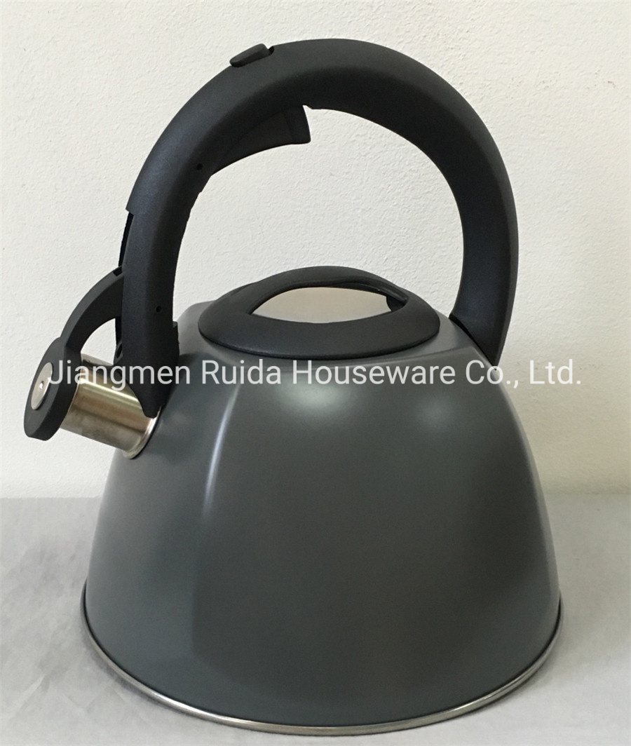 Series Color Painting Kettles 3.0 Liter Stainless Steel Whistling Tea Pot in Soft Touch Handles