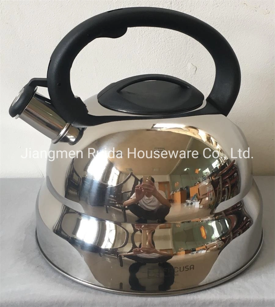Whistling Kettle on Sale 4.0L 3.0 Liter Stainless Steel Whistling Kettle with Black Handle