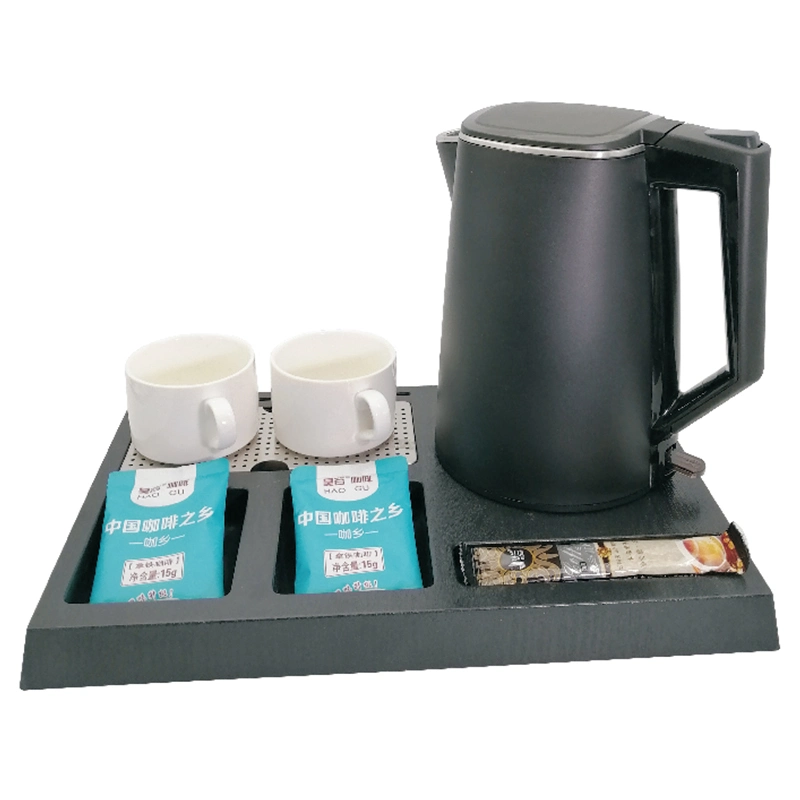 1.2L Plastic Electric Kettle with Tray Set for Hotels