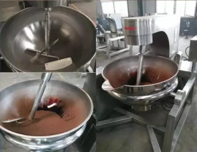 Factory Price Automatic Steam/Gas/Electric Jacketed Heating Mixing Kettle/Industrial 50-600L Cooking Pot