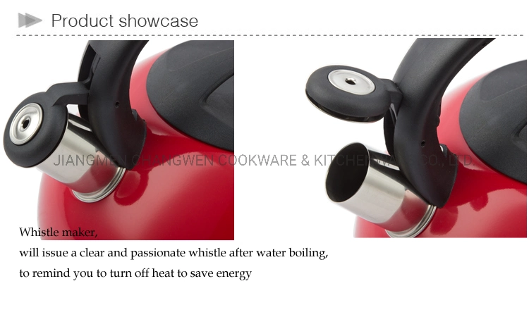 2021 New Arrivals Luxury 3.0 Liter Stainless Steel Whistling Kettle Water Kettle with Red Painted