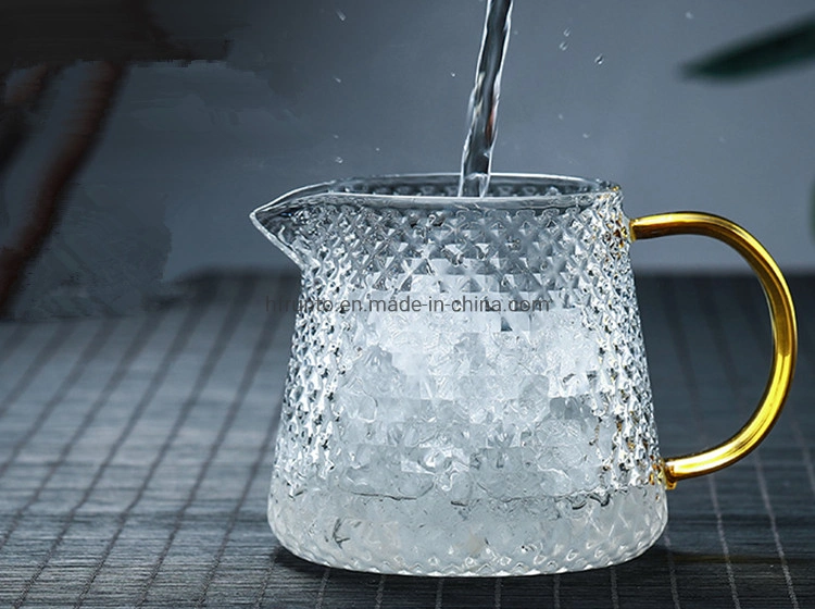 Glassware 500ml Drinking Coffee Water Bottle Pot with Cups Transparent Glass Teapot Kettle Set