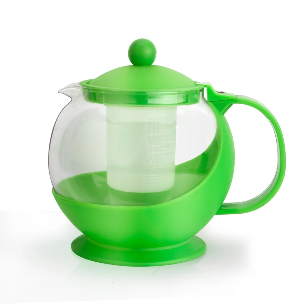 Wholesale High Quality Glass Tea Coffee Mug Kettle Glass Teapot with Removable Loose Tea Infuser