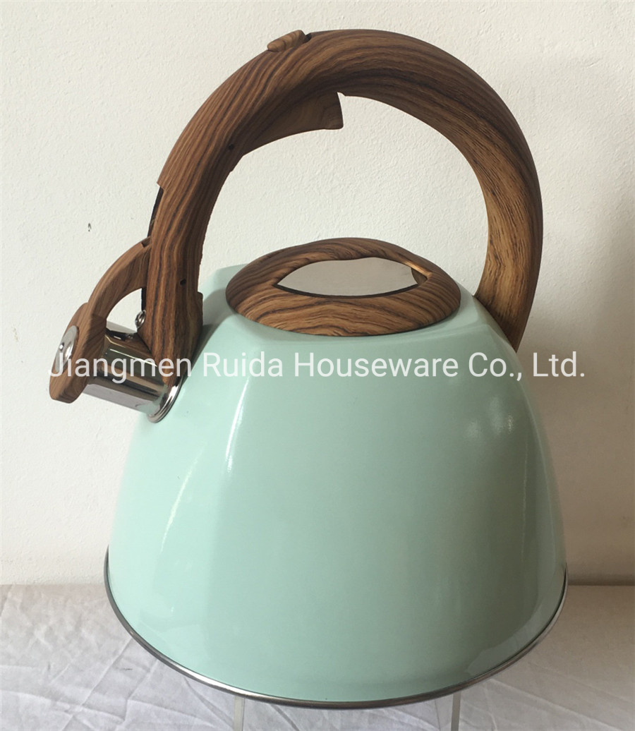 Series Color Painting Kettles 3.0 Liter Stainless Steel Whistling Tea Pot in Soft Touch Handles