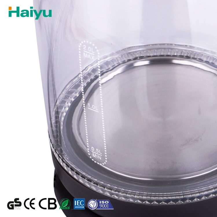 1.8L Food Grade Plastic/Fada Double Controller Glass Electric Kettle