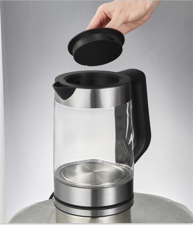 Portable Kitchen Appliances LED Electrical Glass Tea Maker Glass Water Kettle