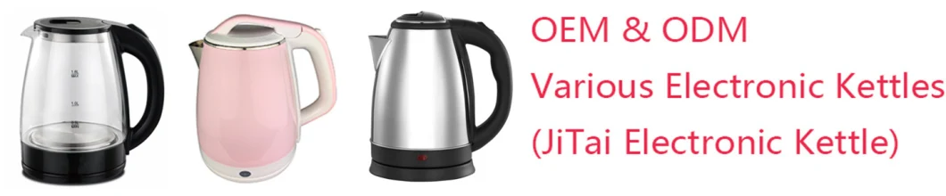 Hotel Household Appliances Red Color Glass Electronic Kettle with Anti-Dry Function 1.8L High Borosilicate Electric Kettle Durable and Safe to Boil
